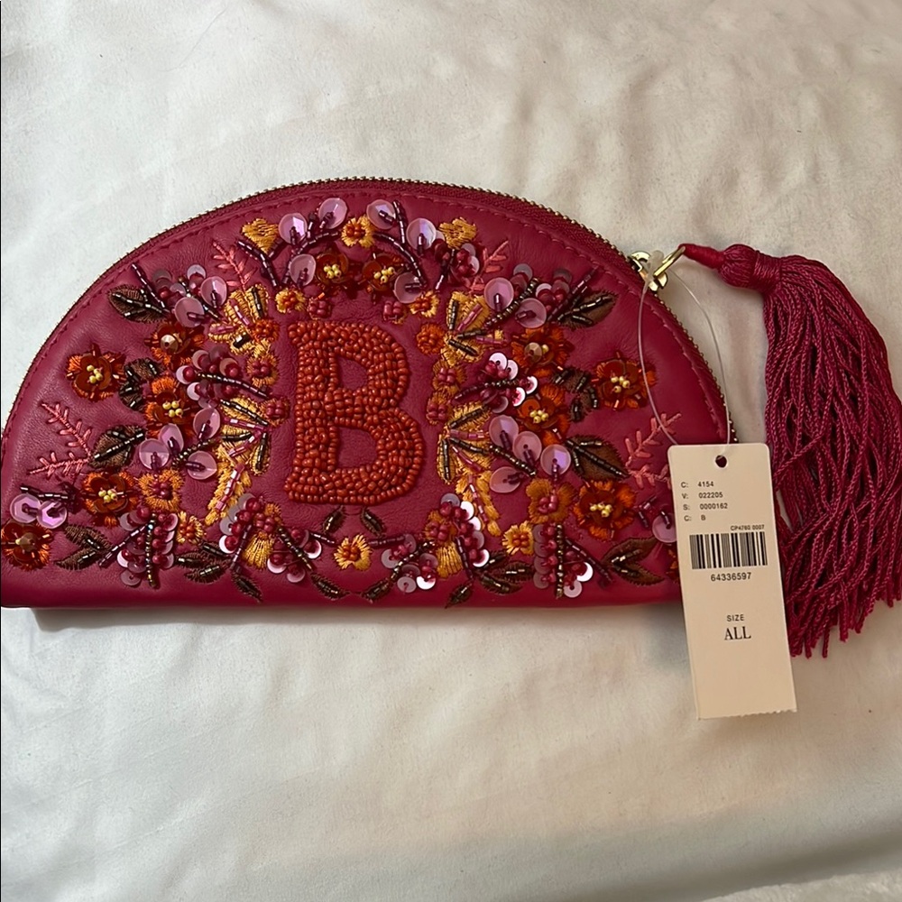 NWT Anthropologie Anna Harlow Russo Pouch Clutch.